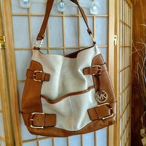 Vintage Leather Canvas Michael Khors